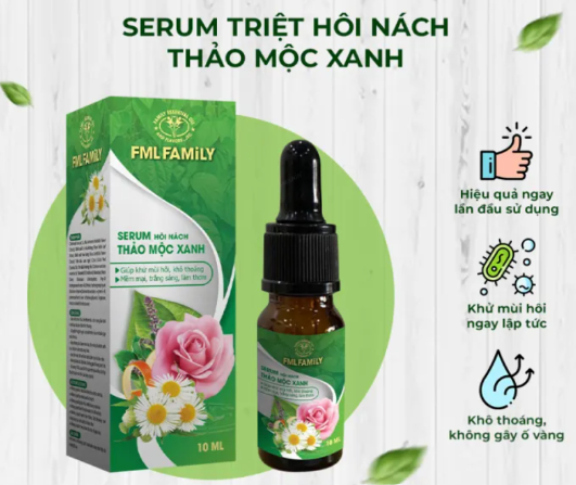 Serum trị hôi nách Thảo Mộc Xanh 10ml